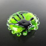 Grass Green Made-By-Hand Bead Handmade Lampwork Glass By Gemfox Sra Usa 2 small