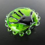 Grass Green Made-By-Hand Bead Handmade Lampwork Glass By Gemfox Sra Usa 3 small