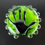 Grass Green Made-By-Hand Bead Handmade Lampwork Glass By Gemfox Sra Usa 4 small