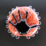 Coral Made-By-Hand Bead Handmade Lampwork Glass By Gemfox Sra Usa 2 small