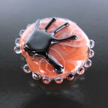 Coral Made-By-Hand Bead Handmade Lampwork Glass By Gemfox Sra Usa 3 small