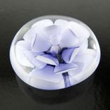 Ink Lotus Bead Button Handmade Lampwork Glass By Gemfox Sra Usa 3 small
