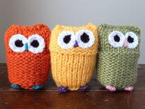 Custom Owls Knitted Crocheted Crib Toys Ornaments Dolls 2 small