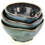 Prep Bowls Cups Stoneware-Porcelain Ceramic In Denim 6 small