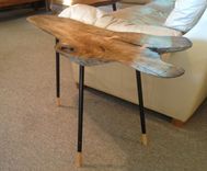 Butternut Driftwood Slab Coffee And Side Tables 2 small
