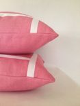 Pink Heavy Linen Pillow Cover With Ribbon Embellishment 1 small