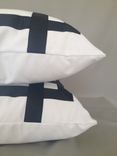 Black And White Ribbon Embellishment Pillow Cover 3 small