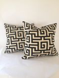 Black Velvet Print With Cream Background Pillow Cover 1 small