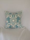 Light Blue And White Floral Cotton Pillow Cover 1 small