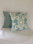 Light Blue And White Floral Cotton Pillow Cover 2 small