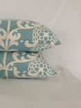 Light Blue And White Floral Cotton Pillow Cover 5 small