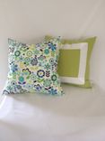 Blue And Green Floral Print Cotton Pillow Cover 2 small
