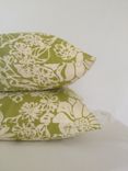 Biko Leaf Green And White Cotton Pillow Cover 2 small