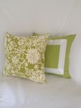 Biko Leaf Green And White Cotton Pillow Cover 4 small