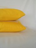 Yellow Cotton With White Ribbon Pillow Cover 2 small