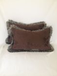 Chocolate Brown Jacquard Pillow Cover 2 small