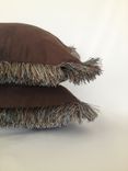 Chocolate Brown Jacquard Pillow Cover 4 small