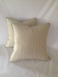 Set Of 2: Light Mint, Brown, And Cream Silk Pillow Cover 1 small