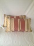 Set Of 2: Red And Gold Stripped Silk Pillow Covers 2 small
