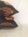 Black And Red Brocade Floral Pillow Cover 1 small
