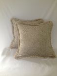 Silky Velvet Tan With Geometric Pattern Pillow Cover 1 small
