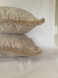Silky Velvet Tan With Geometric Pattern Pillow Cover 3 small