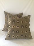 Faux Suede Tan And Brown Pillow Cover 2 small