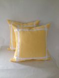 Baby Yellow With Ribbon Embellishment Pillow Cover 2 small