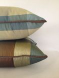 Set Of 2: Brown, Green And Blue Plaid Silk Pillow Covers 1 small