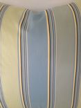 Blue And Mint Striped Sateen Pillow Cover 1 small