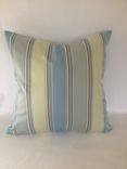 Blue And Mint Striped Sateen Pillow Cover 3 small