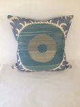 Blue And Green Sun Pattern Jacquard Pillow Cover 3 small