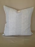 Blue And White Miguel Pattern Pillow Cover From Victoria Hagan Home Collection 2 small