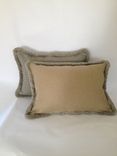 Burlap Thread Embroidered On Smoky Blue Heavy Linen Pillow Cover 4 small