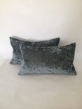Foggy Blue/Teal Velvet Pillow Cover 2 small