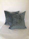 Foggy Blue/Teal Velvet Pillow Cover 2 small