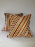 Gold And Red Striped Velvet Pillow Cover 2 small