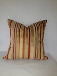 Gold And Red Striped Velvet Pillow Cover 3 small