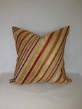 Gold And Red Striped Velvet Pillow Cover 4 small