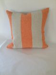 Contemporary Art Deco Orange And Tan Linen Pillow Cover 2 small