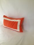 Ribbon Embellishment Orange Pillow Cover 1 small
