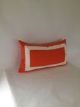 Ribbon Embellishment Orange Pillow Cover 2 small