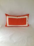 Ribbon Embellishment Orange Pillow Cover 3 small