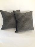 Charcoal And Black Woven Look Pillow Cover 1 small