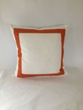 White With Orange Trim Pillow Cover 2 small