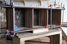 Elegant Mid Century Modern Claro Walnut Credenza 2 small