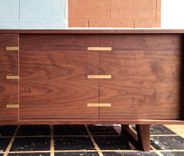 Elegant Mid Century Modern Claro Walnut Credenza 1 small