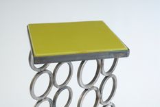 Steel Base Wine Rack/Occasional Table With Interchangeable Tops 1 small