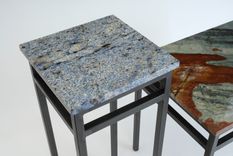 End Tables  Steel Base With Natural Stone Tops 1 small