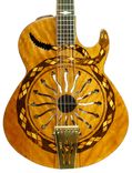 "Snake Motif" 12-String Resonator Guitar In Cherry 1 small
